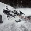 Shoz sněhu pomocí horolezecké techniky