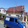 oprava sedlové střechy Náchod - plech SATJAM - při realizaci