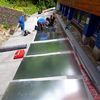 Hydroizolace střechy aquapark - při realizaci